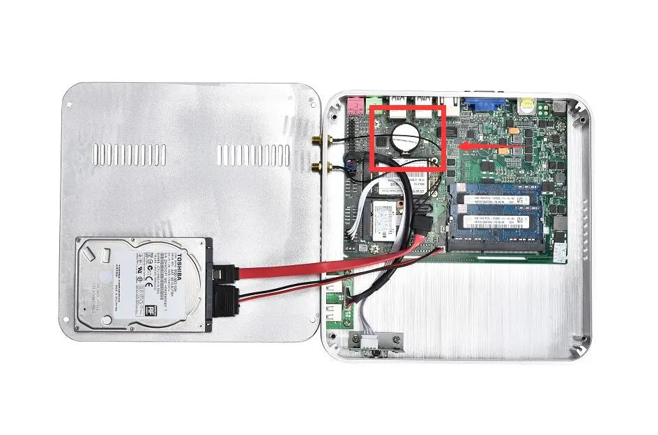 Take out battery on mini pc