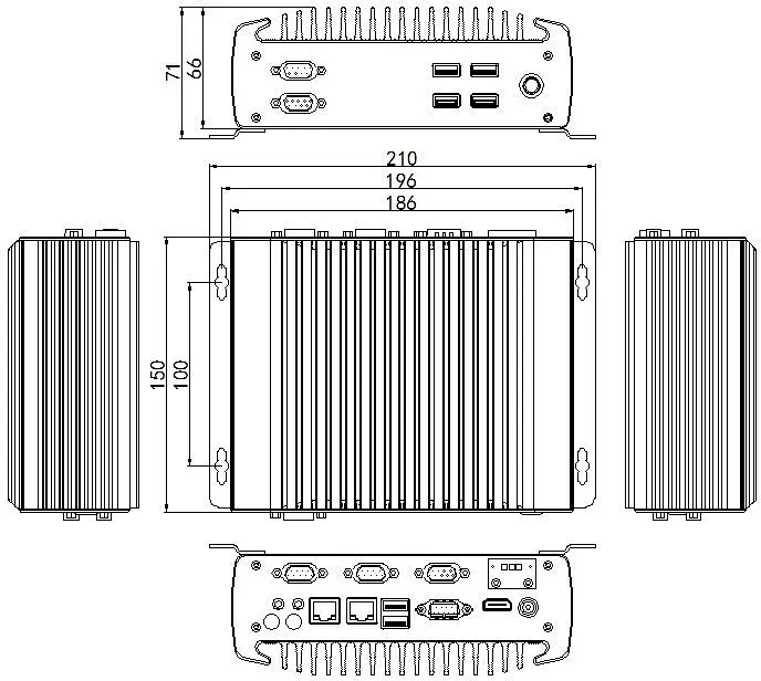 J1900 Industrial Fanless System