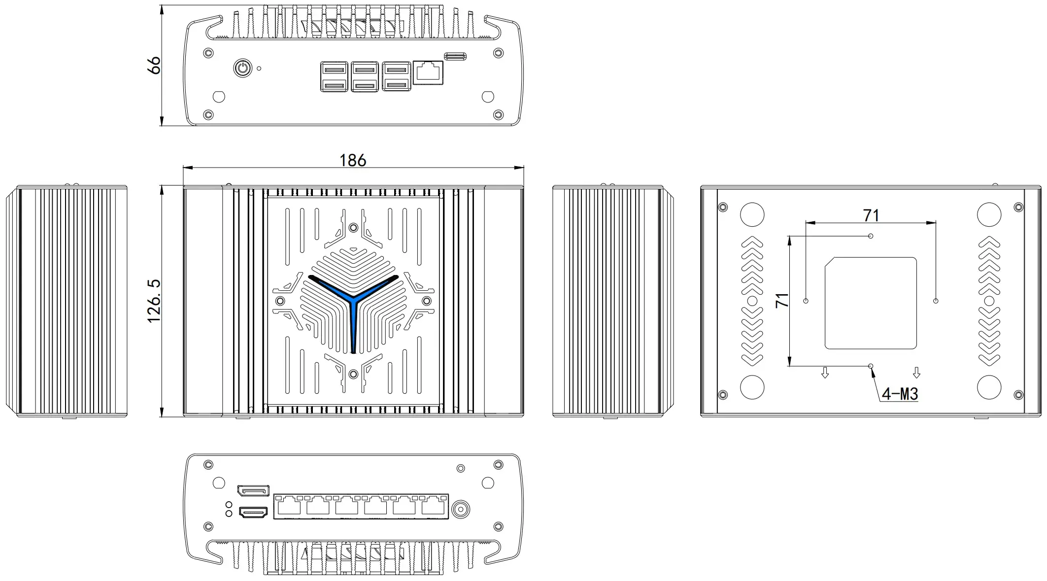 6 LAN Firewall Hardware