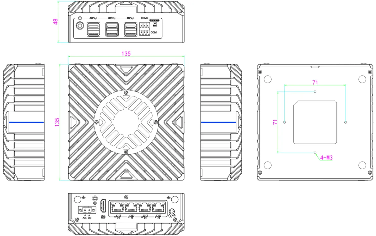 4 LAN MINI PC