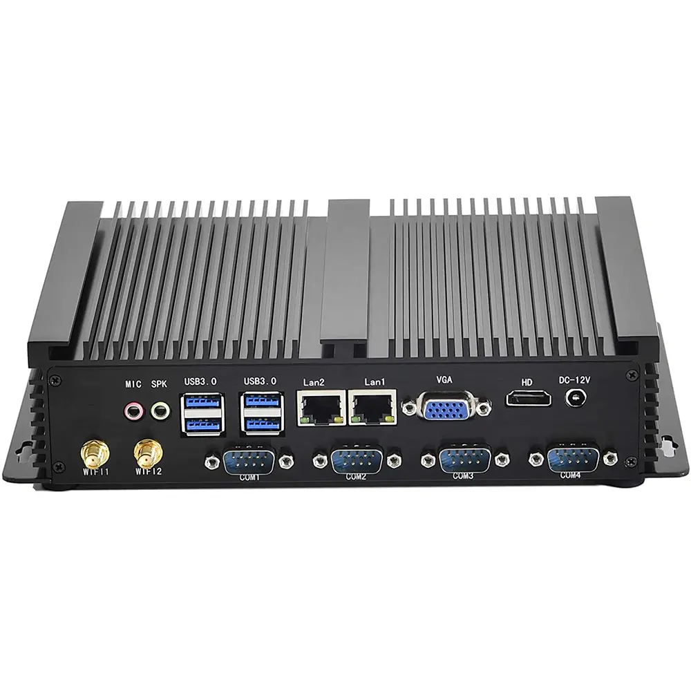 Fanless Industrial PC with Celeron 1037U/3th Gen I5 3317U, 4 COM, 2 LAN, Support XP