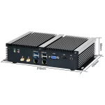 Fanless Industrial Mini PC Intel i7 8550U i5 8250U i7 6500U i5 7267U 2*intel i211 6*COM RS232 RS422 RS485 Mini Computer HTPC