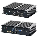 Fanless Industrial Mini PC with Core I3 I5 I7 2 LAN VGA+HD Embedded Mini Desktop Computer