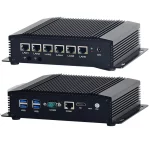 Embedded Firewall 6*2.5G Giga Lan Fanless Soft Router 10th Gen Cerelon 5205U Industrial Mini PC For Network Security