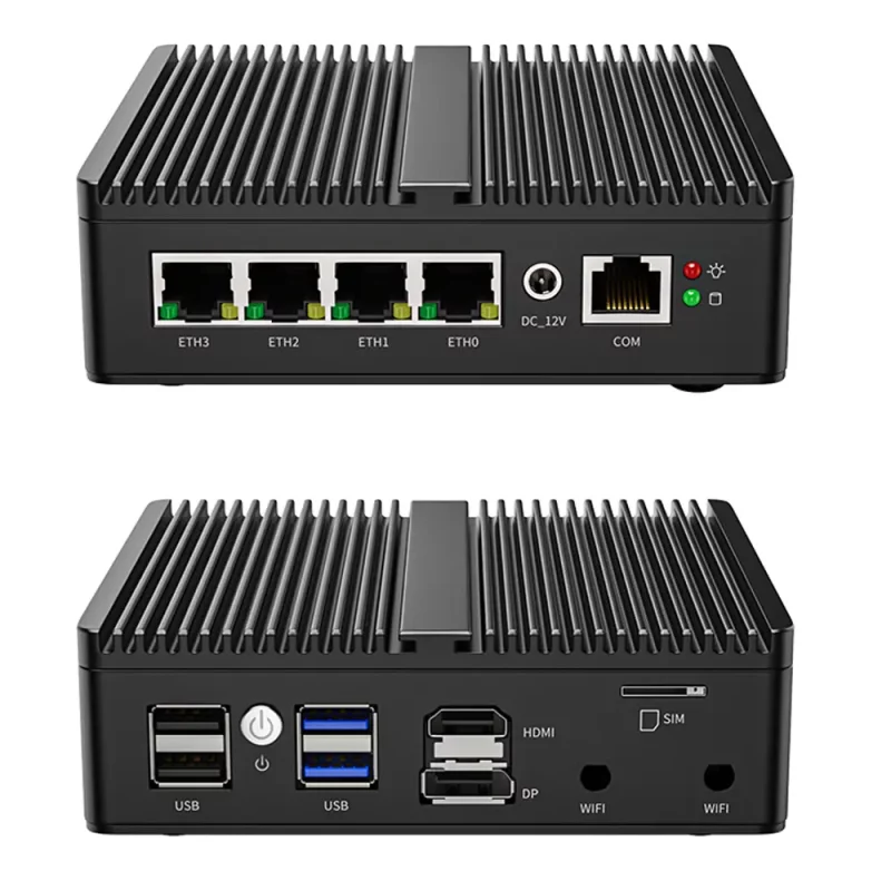 x86 Mini PC with 4 Intel Gigabit Ethernet