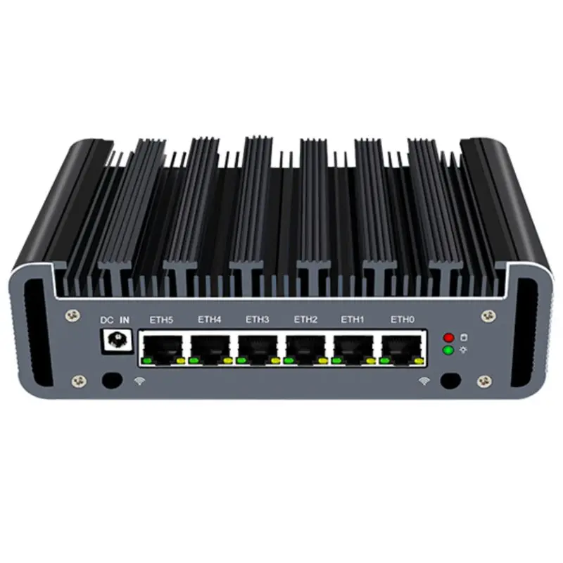 6 LAN Fanless Mini PC Firewall Appliance Intel Core i7