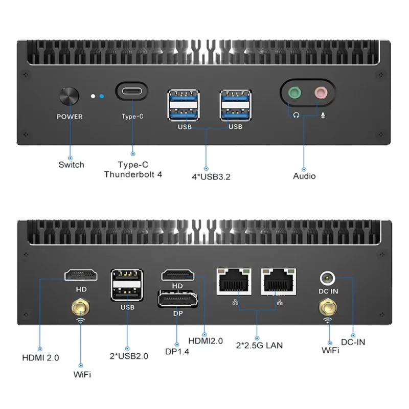 Fanless mini desktop PC