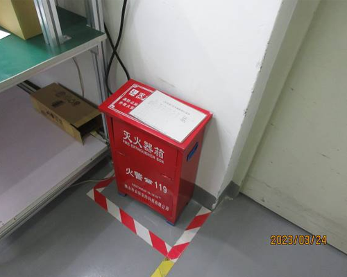 Emergency stop buttons is found on machine