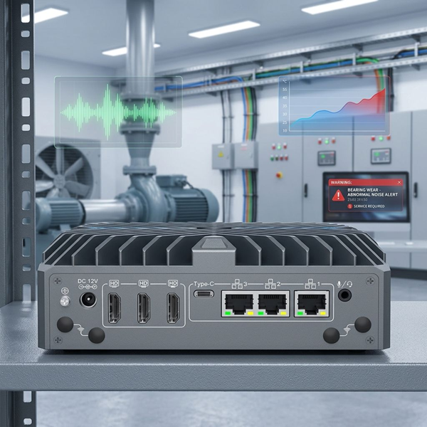 AI Mini PC Fanless Desktop Computer