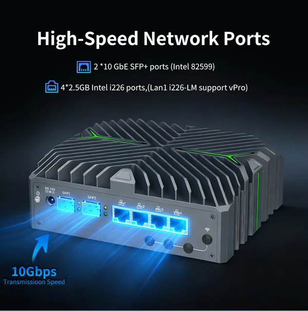 4 Lan Firewall Appliance Intel 12th Gen Core I5-1235U MINI PC