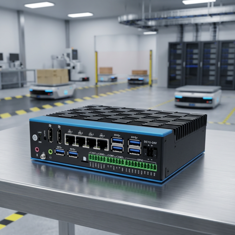I37 Fanless Industrial Mini PC – Built for AGV, AMR & Factory Automation